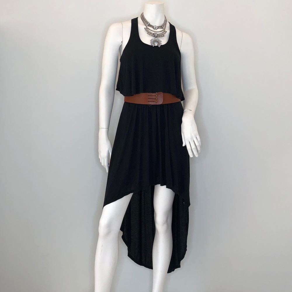 Akiko | Hi Low Racerback Tiered Dress | S